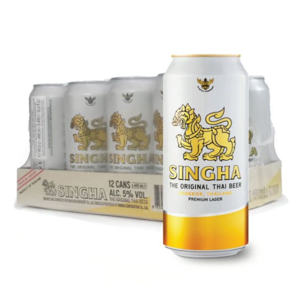 Singha Beer 490ml Big Can (កំប៉ុងវែង ១២)